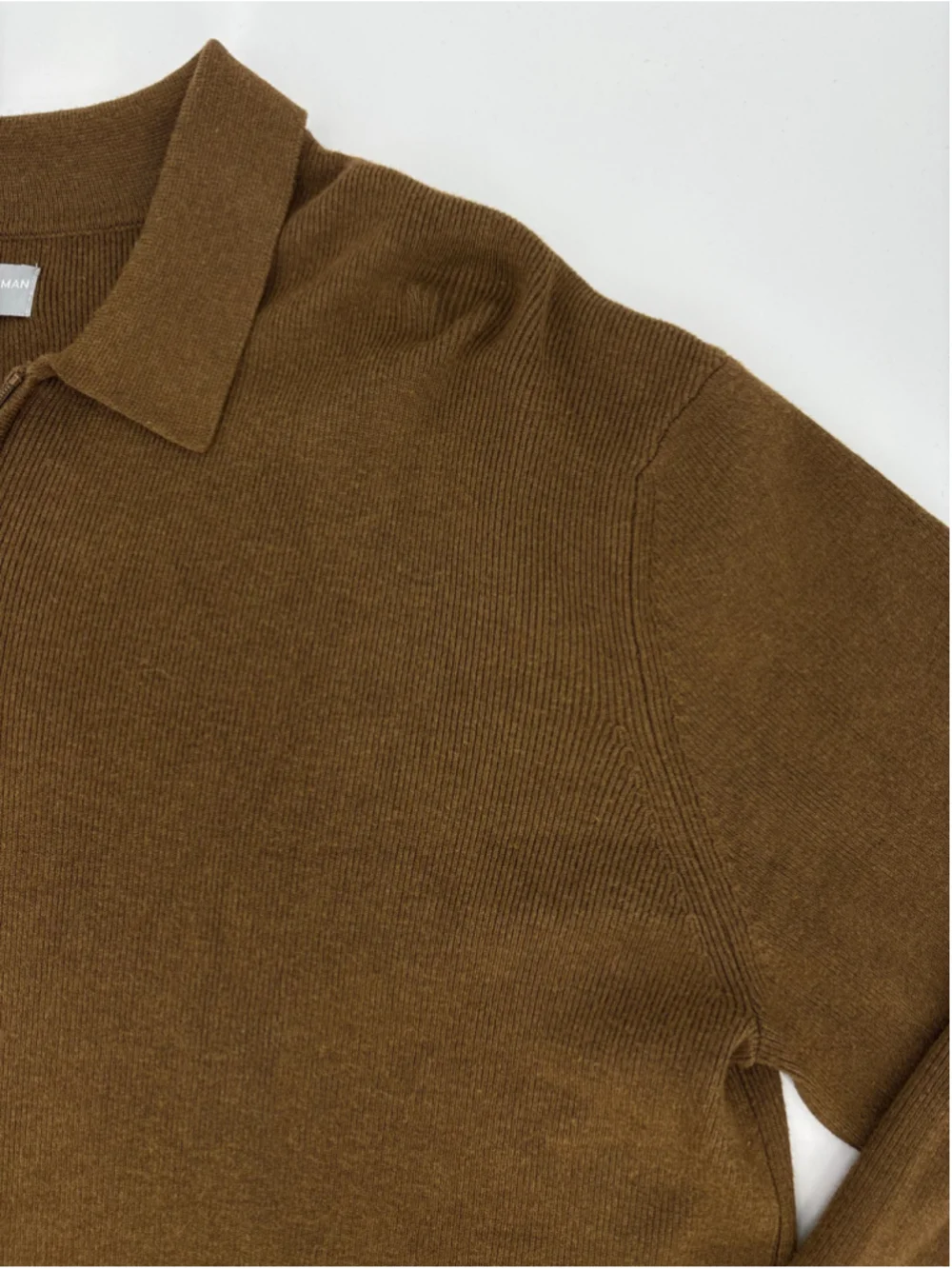Men's Hickey Freeman Chocolate Brown 1/4 Quarter Zip Pullover Knit Sweater XL